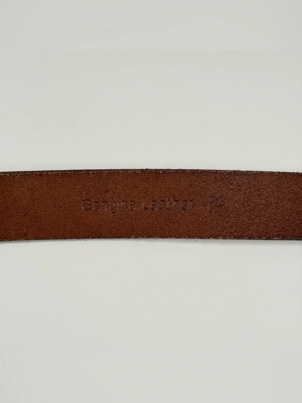 Timberland Womens Casual Leather Belt for Jeans XL 35-39 Chestnut Etched NWT
